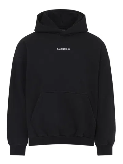 Balenciaga Relaxed-fit Cotton Hooded Sweatshirt With Design