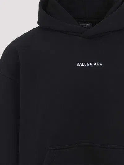 Balenciaga Relaxed-fit Cotton Hooded Sweatshirt With Design