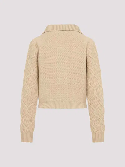 Etro Embroidered Cable-knit Wool And Cashmere-blend Cardigan In Neutral