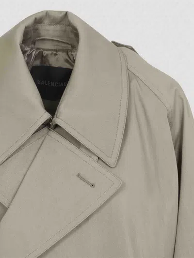 Balenciaga Beige Double-breasted Cotton Trench Coat