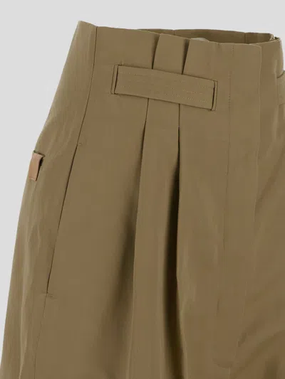 Loewe High Waisted Pants In Green