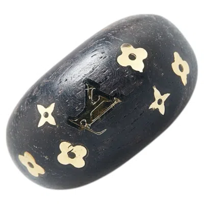 Pre-owned Louis Vuitton Black Wood Band Ring ()