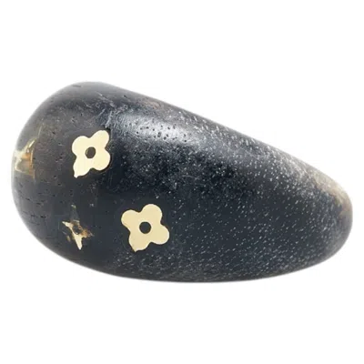 Pre-owned Louis Vuitton Black Wood Band Ring ()