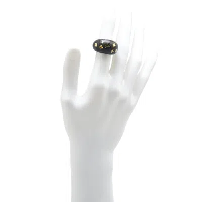 Pre-owned Louis Vuitton Black Wood Band Ring ()