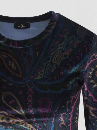 Etro Velvet Top In Multi