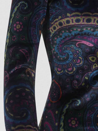 Etro Velvet Top In Multi