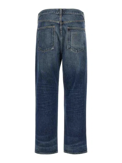 Agolde Blue Washed Jeans In Regenerated Denim