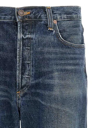 Agolde Blue Washed Jeans In Regenerated Denim