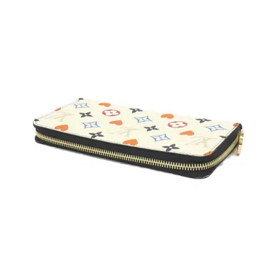 Pre-owned Louis Vuitton Blanc Coated Canvas Long Wallet (bi-fold) ()