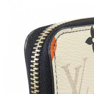 Pre-owned Louis Vuitton Blanc Coated Canvas Long Wallet (bi-fold) ()