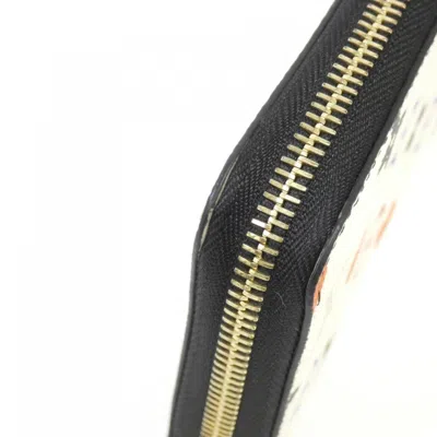 Pre-owned Louis Vuitton Blanc Coated Canvas Long Wallet (bi-fold) ()
