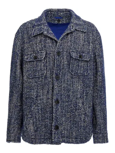Etro Chevron Herringbone Wool Jacket Pockets