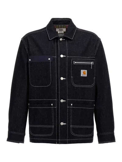 Junya Watanabe Carhartt Jacket With Collared Design And Multiple Pockets In Blue