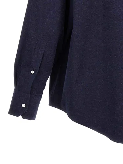 Thom Browne Oversized Cotton Flannel Shirt With Iconic Detail