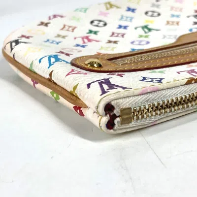 Pre-owned Louis Vuitton Blanc Multi-color White Monogram Multicolore Clutch Bag Pochette Pouch ()
