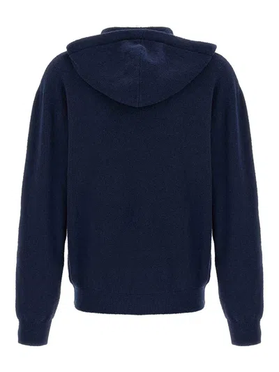 Roberto Collina Hooded Terry Sweater With Ribbed Cuffs And Hem