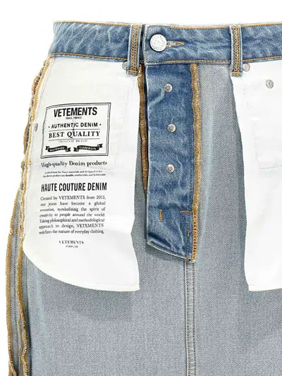 Vetements Reversible High-waisted Patch Pocket Skirt
