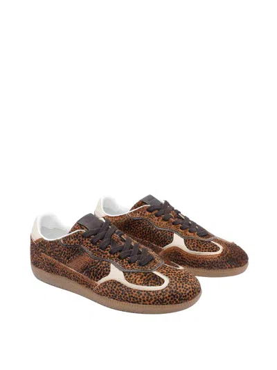 Alohas Womens Tb.490 Leopard-print Leather Low-top Trainers Soft Ta
