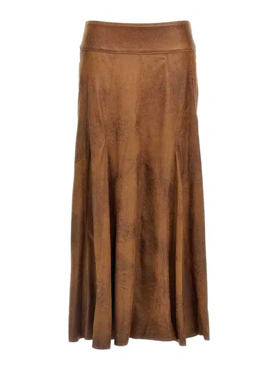 Isabel Marant "genevi" Skirt In Brown
