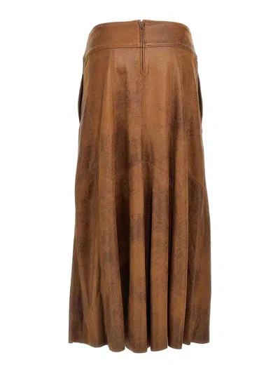 Isabel Marant "genevi" Skirt In Brown