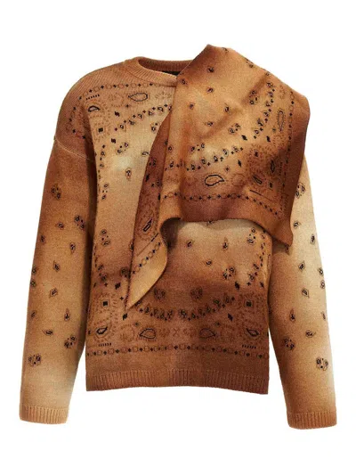 Alanui Hues Of The Desert Sweater In Brown