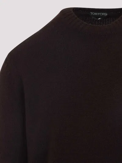 Tom Ford Men's Luxurious Wool And Silk Sweater In Burgundy