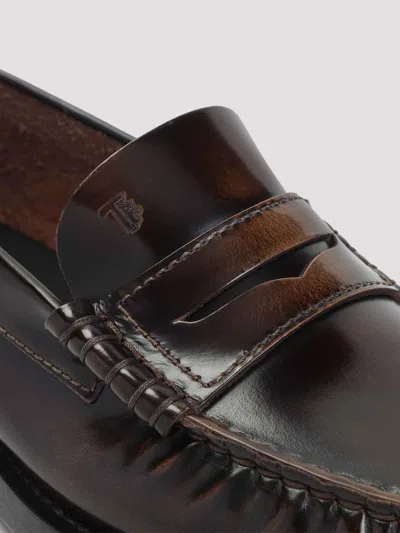 Tod's Gomma Patent Leather Penny Loafers