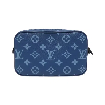 Pre-owned Louis Vuitton Blue Coated Canvas Shoulder Bag ()