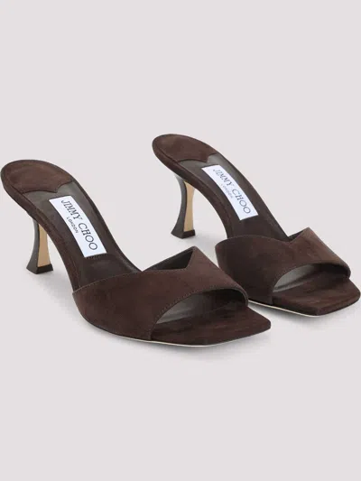Jimmy Choo 70mm Skye Suede Heeled Sandals