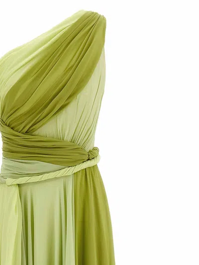 Giambattista Valli One-shoulder Silk Maxi Dress With Torch Detail