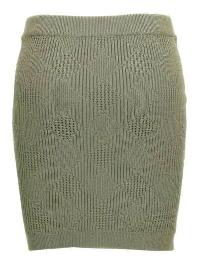 Balmain Openwork Knit Skirt