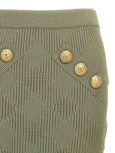Balmain Openwork Knit Skirt