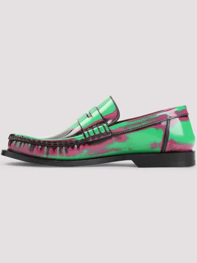 Loewe Multicolour Calf Leather Loafers With Decorative Strap