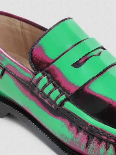 Loewe Multicolour Calf Leather Loafers With Decorative Strap