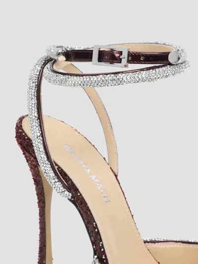 Mach&mach Maroon Pointed Toe Heels In Black