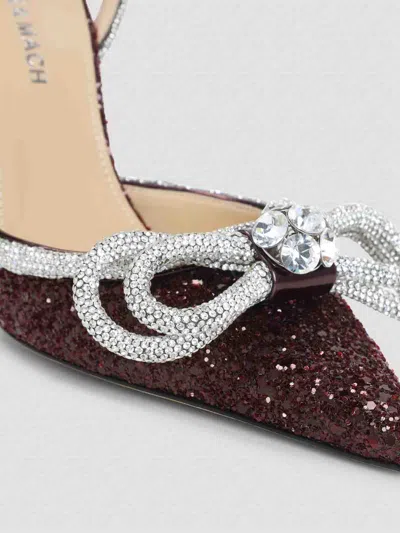 Mach&mach Maroon Pointed Toe Heels In Black