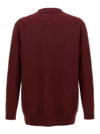 Maison Margiela Wool Cardigan With V-neck And Back Detail