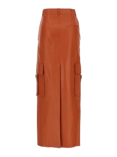 Zimmermann Illustration Midi Skirt In Orange