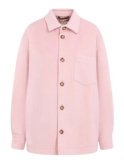 Marni Wool Short Coat In Pink