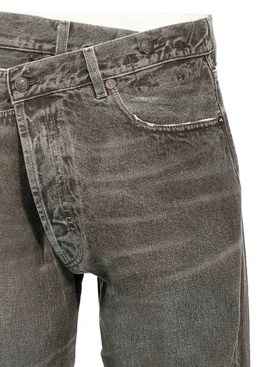 R13 Grey Cross Over Jeans