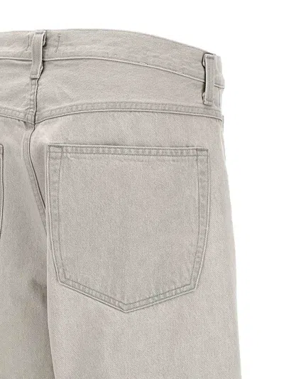 Agolde Trousers Regenerated Denim Belt Loops In Gray