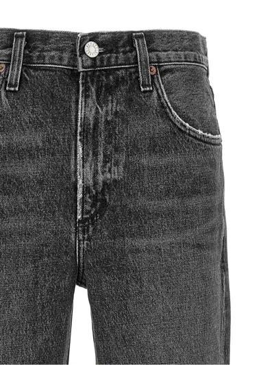 Agolde Straight Leg Cotton Denim Five-pocket Trousers
