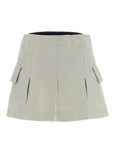 Sacai Melton Bermuda And Short Gray In Gray