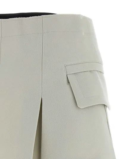 Sacai Melton Bermuda And Short Gray In Gray