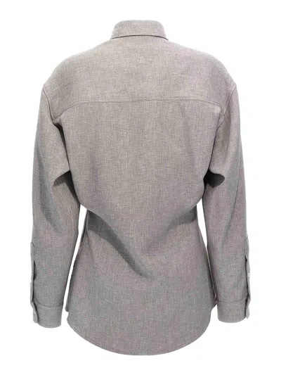 Darkpark 'anne' Shirt Chest Pocket Detail In Gray