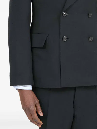 Maison Margiela Double-breasted Wool Blazer In Gray