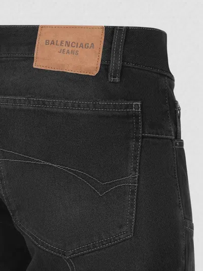 Balenciaga Fitted Low Waist Flared Wide-leg Pants In Black