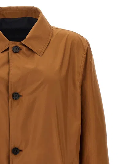 Pal Zileri Reversible Car Coat Front Pockets Long Sleeves