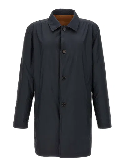 Pal Zileri Reversible Car Coat Front Pockets Long Sleeves
