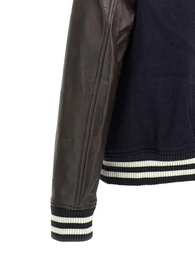 Wales Bonner Prince Varsity Jacket In Blue/brown In Blue